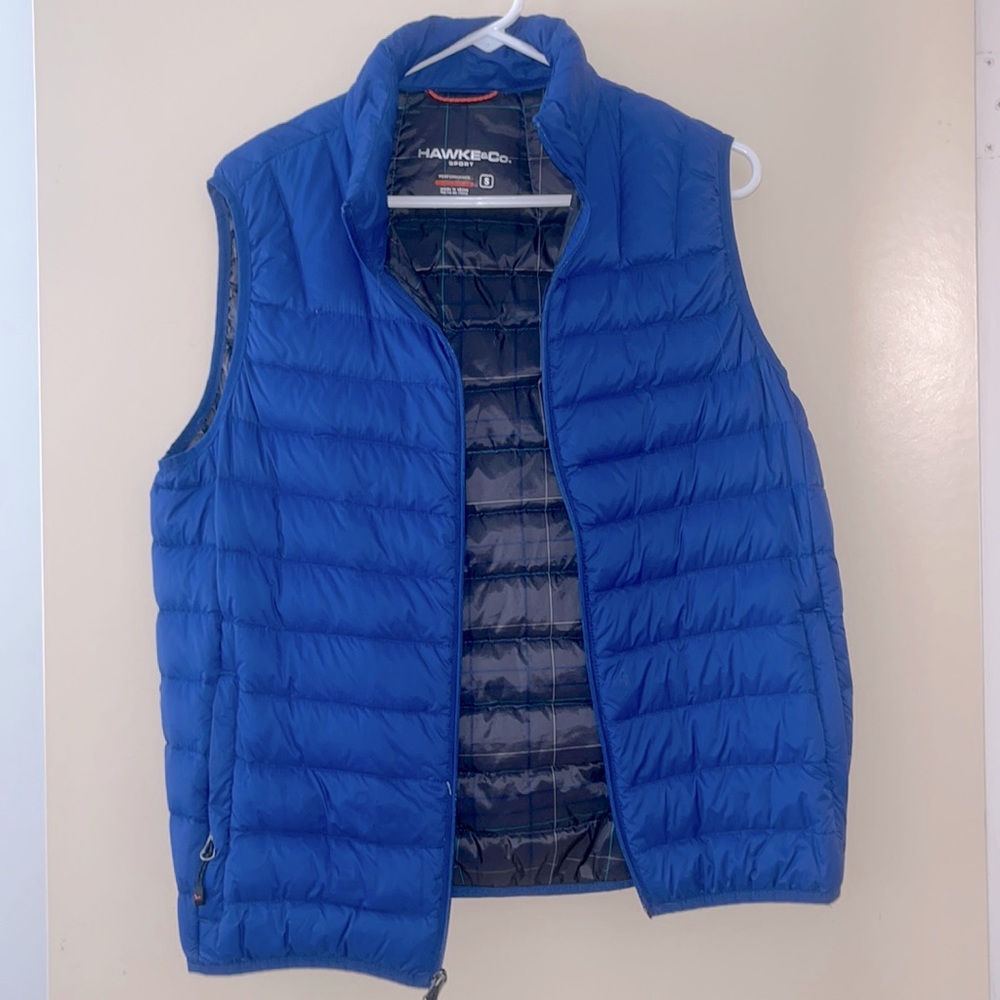 Blue performance packable insulated vest